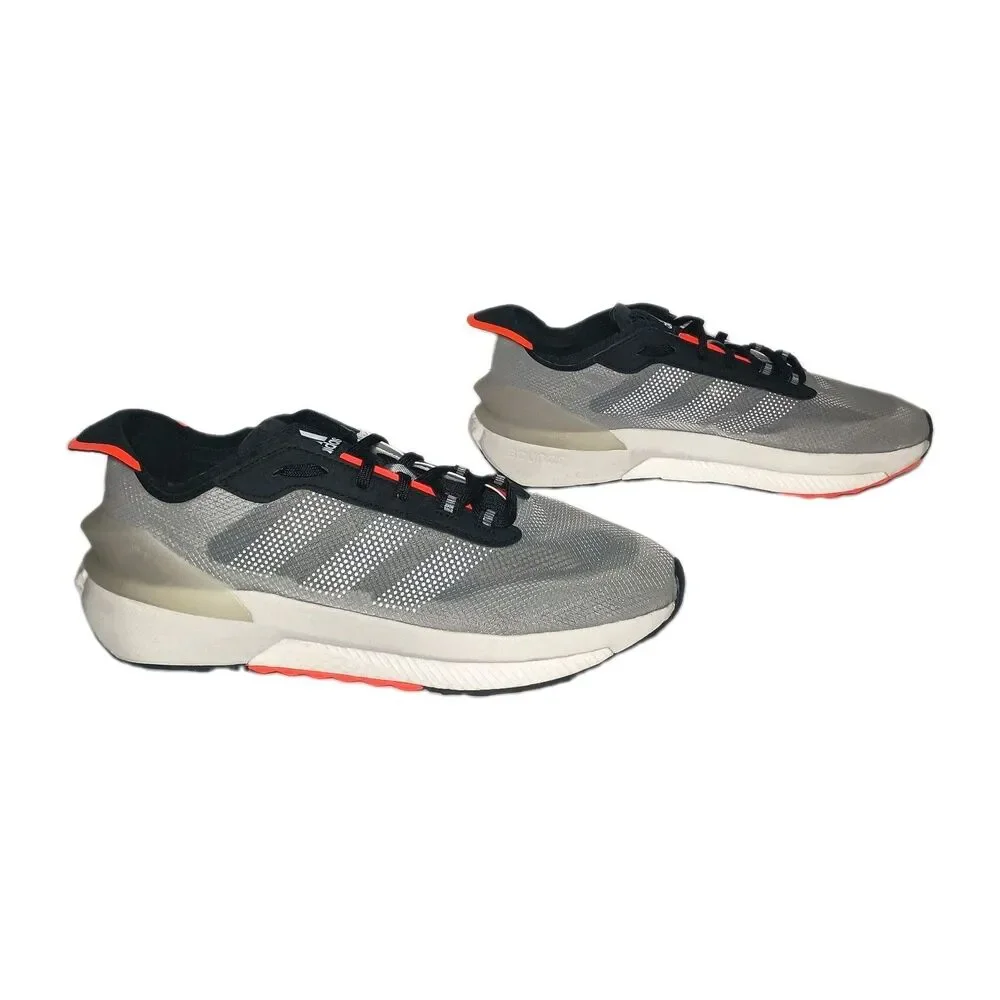 Size 10.5 - Adidas Men's Sneakers Avryn Grey Solar Red Athletic Shoes